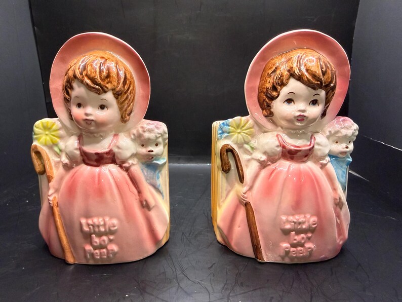 Two Bo Clearence Two Little Bo Peep Figural Planters - Etsy