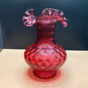 Fenton Cranberry Vase