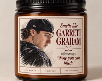 Garrett Graham Book Boyfriend Candle | Romance Reader Gift (Soy Wax)