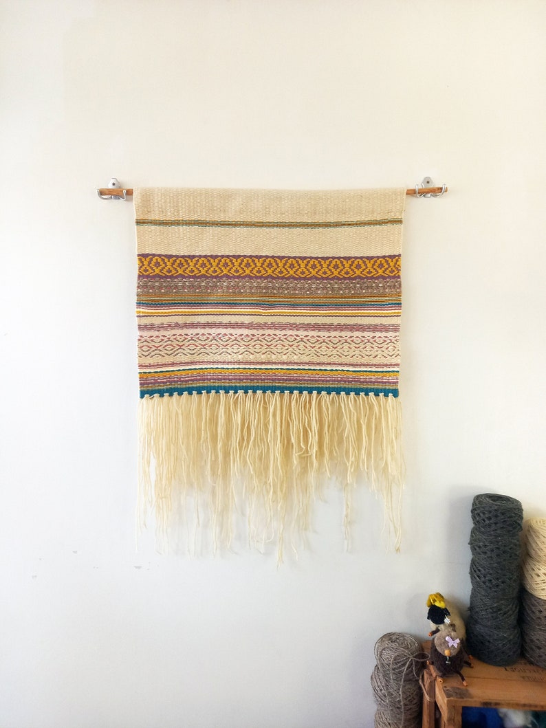 Unique Boho Fiber Art in Natural Pastel Colors Wall Hanging Etsy