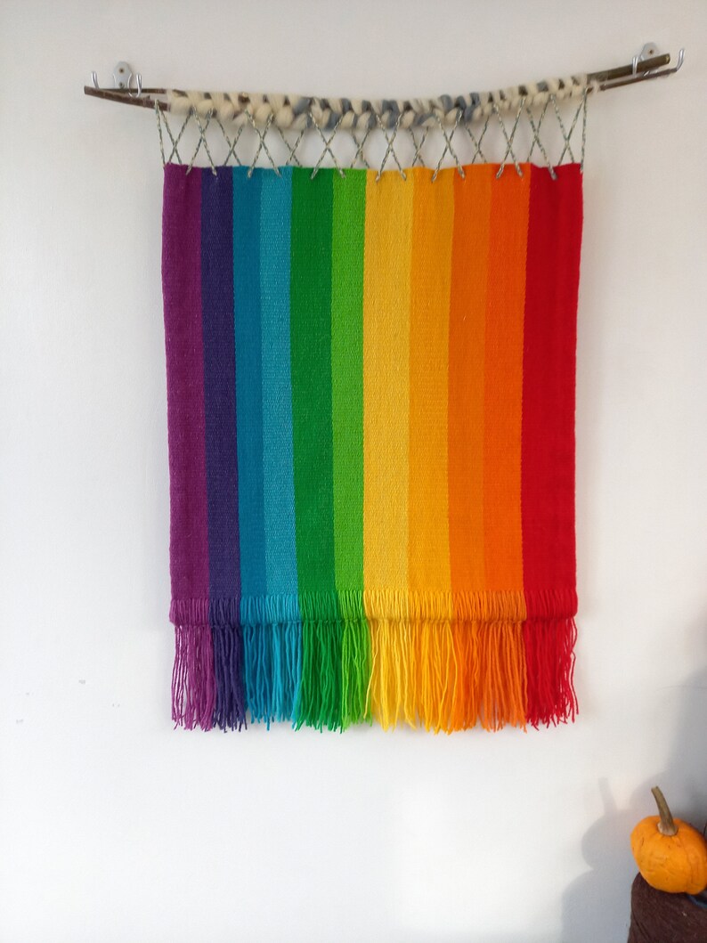 Bohemian Fiber Art Colorful Woven Tapestry Wall Hanging Etsy