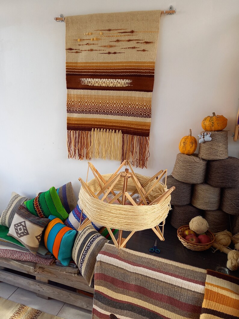 Woven wool wall hanging wall tapestry handmade wall hanging Etsy