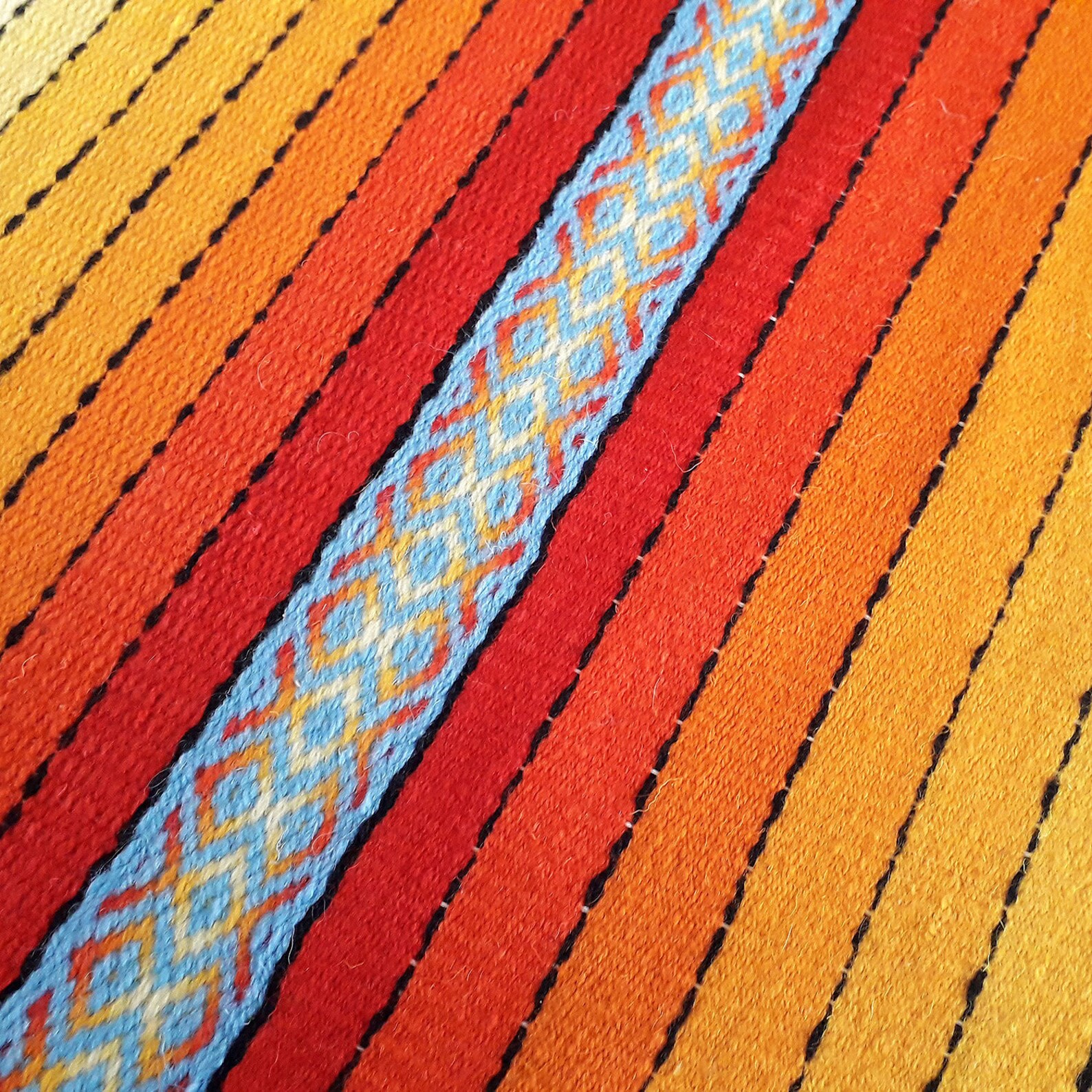 Colorful Striped Aztec Throw Rug Multicolor Accent Rug Etsy
