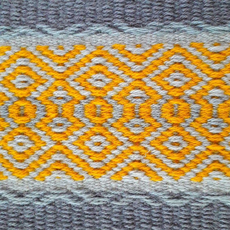 Grey rug runner Grey and Yellow Striped Wool Rug Runner Etsy