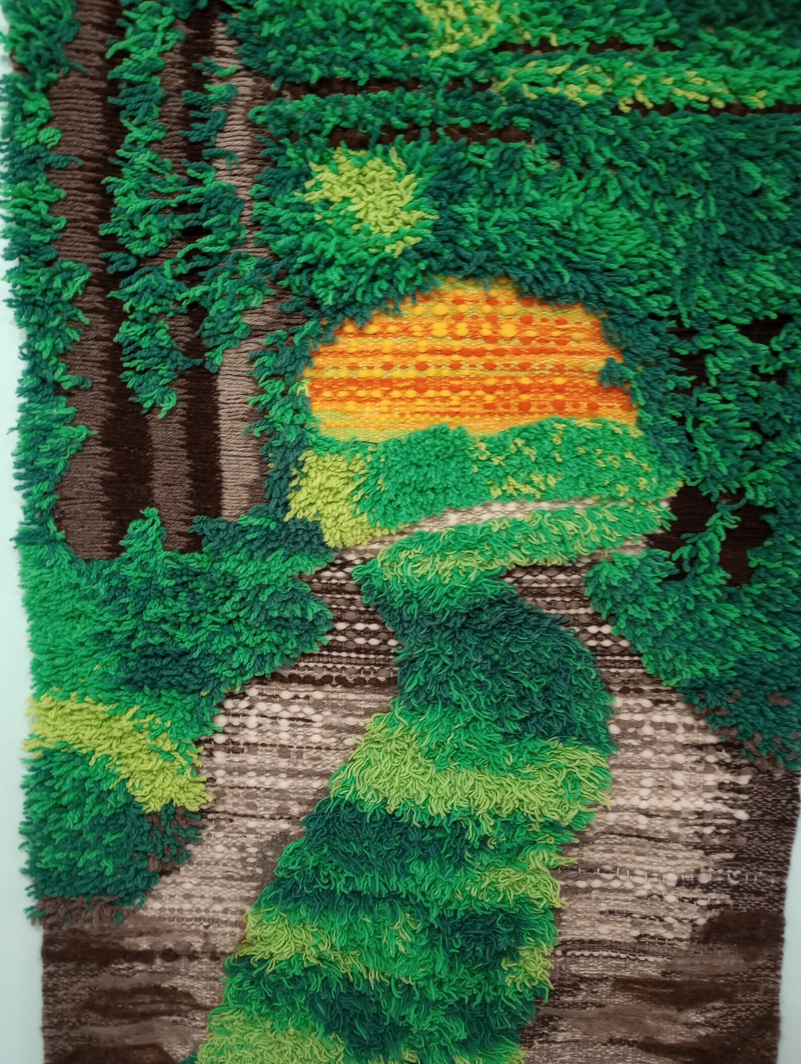 Woven Wool Wall Tapestry the Forest Wall Hanging Etsy