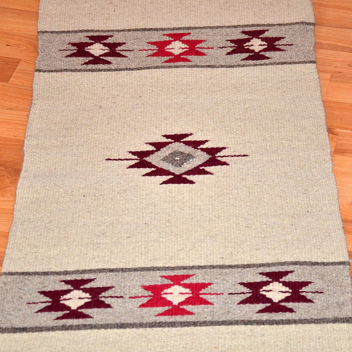 Geometric handwoven kilim rug handwoven off white/cream kilim | Etsy