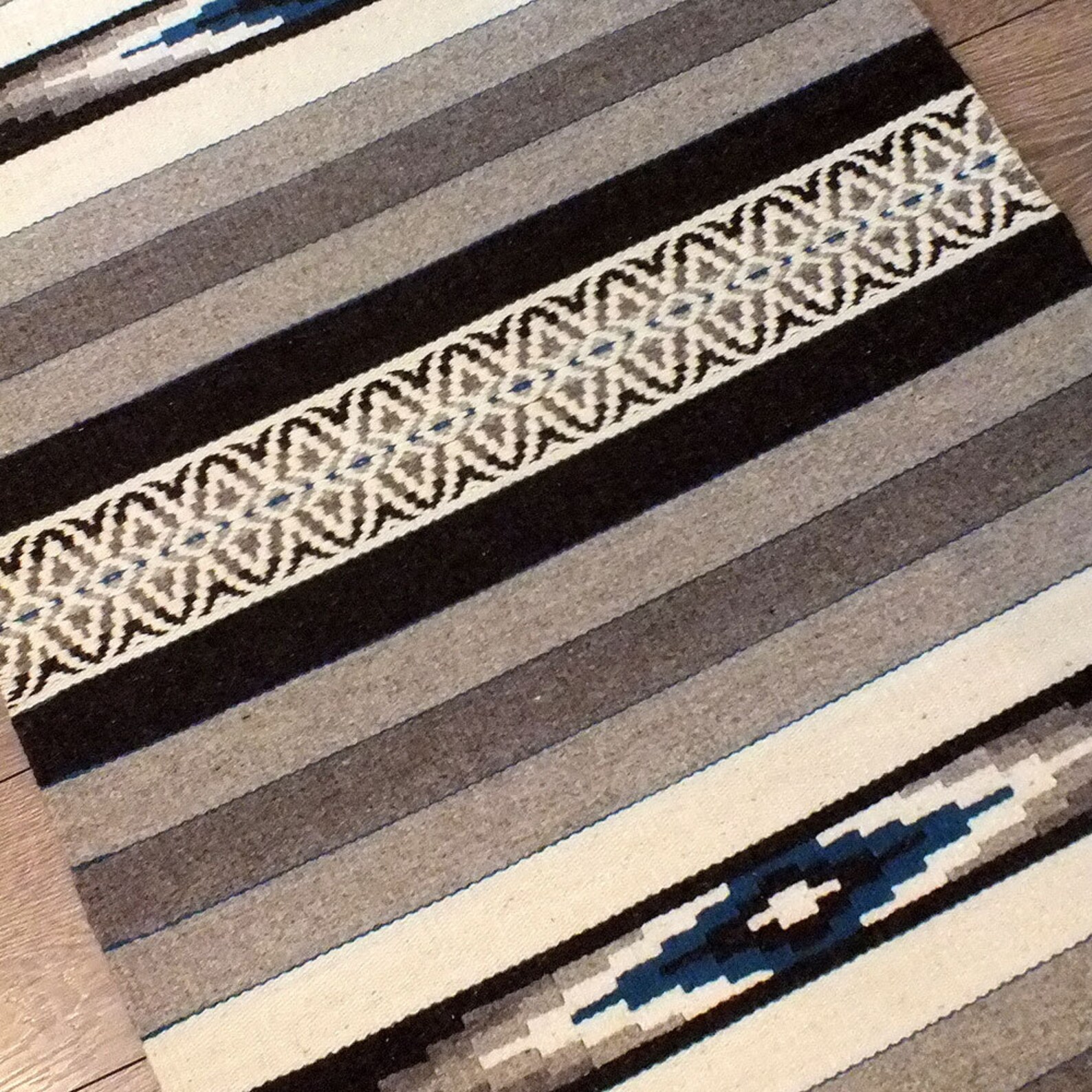 Handwoven Wool Rug Made to Order Grey Brown White and Etsy