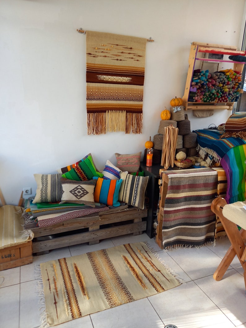 Woven wool wall hanging wall tapestry handmade wall hanging Etsy