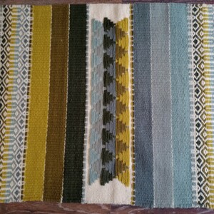 Hand woven wool kilim rug in grey and green tabac colors for your home decor, unique handmade area rug, striped grey and green rug image 7