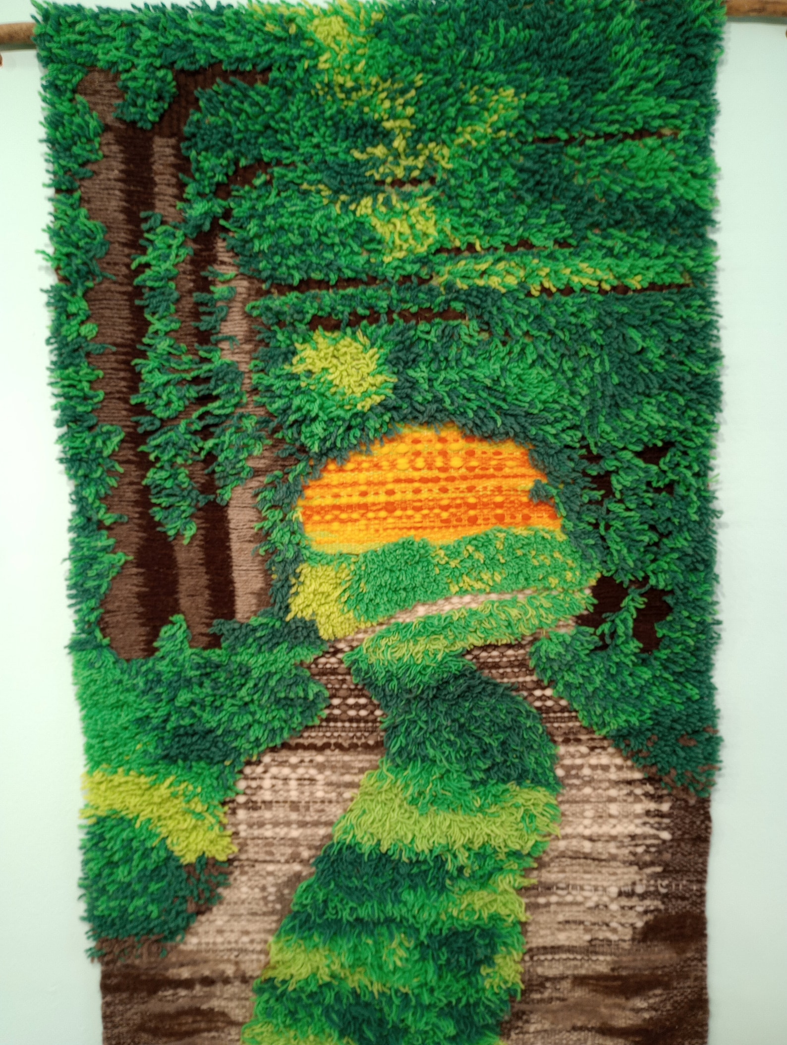 Woven Wool Wall Tapestry the Forest Wall Hanging Handmade Wall Hanging Unique Boho Wall Tapestry