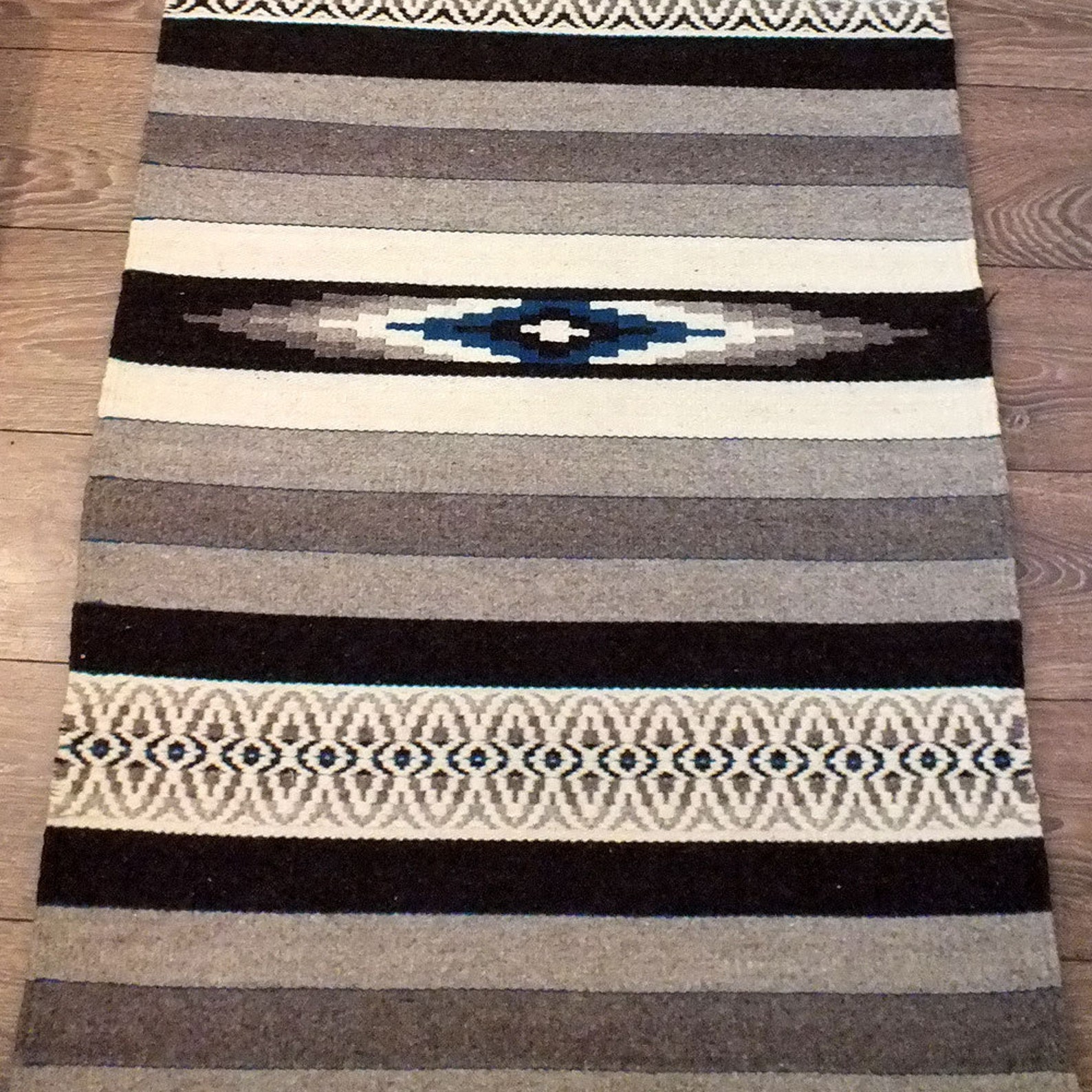 Handwoven Wool Rug Made to Order Grey Brown White and Etsy