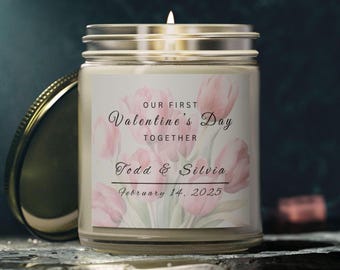Candle Valentine's Day Personalized Gift Wedding or Engagement Memory Romantic Home Decor