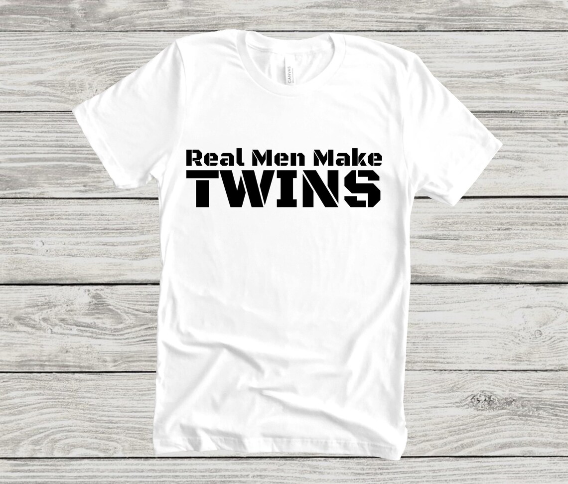 Real Men Make TWINS T-shirt Funny Twin Baby Reveal Twin | Etsy