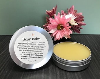 Herbal Scar Balm: Calendula, Chamomile, Rosehip Oil