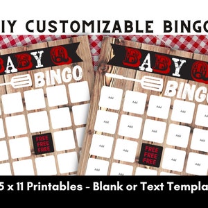 Bun in the oven invite, coed baby shower, couple&#39;s shower,  baby q, baby barbecue, baby bbq, baby q bingo, bingo, printable