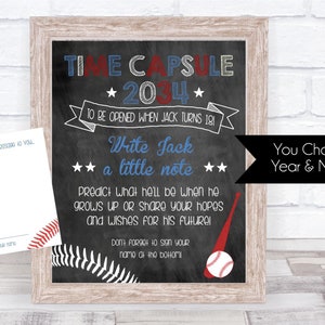 Rookie, Time Capsule,  Baseball Party, Rookie Party, Baseball Birthday, Rookie Birthday, Rookie of the Year, 1st birthday, printable