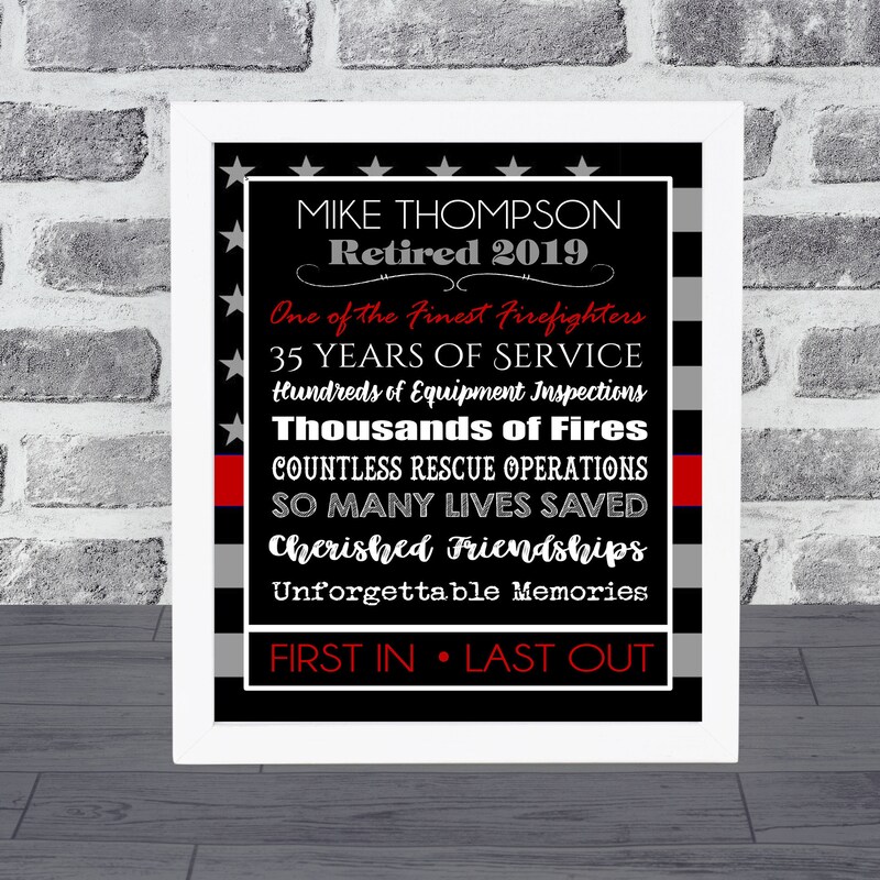Fireman Retirement - Etsy
