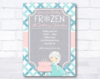 Frozen Invite, Elsa invite, Frozen birthday party, Frozen invitation, Elsa invitation, Frozen birthday invite, printable