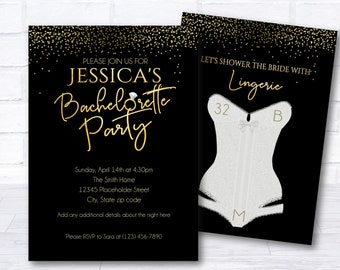 Bachelorette Party, Lingerie Party,  Bridal Shower Invite, Bachelorette Party Invite, Lingerie Invite, Bridal Shower Brunch, Printable