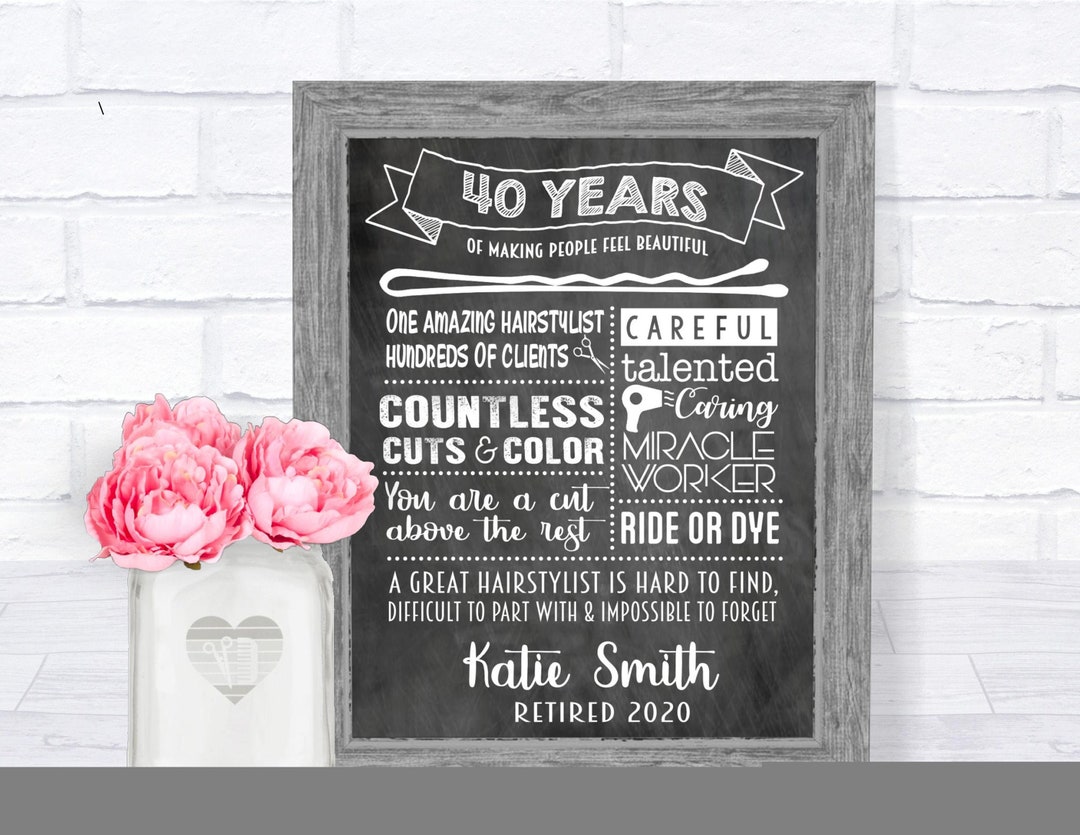 Hairstylist Retirement Print, Hairdresser Retirement Print, Hairdresser Retirement, Hairstylist