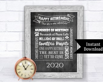 Retirement Print, Retirement party, Retirement Gift, Retirement printable, Retirement file, Retiree, Retirement present, Instant Download