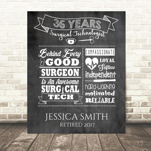 Surgical Tech Poster Etsy