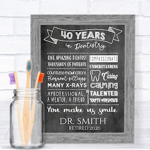 Dentist Retirement Print, Dental Retirement print, Dentist Retirement, Dentist Retirement gift, Dentist gift, printable