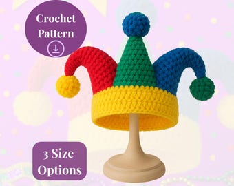DIY Crochet Jester Hat Pattern: Mardi Gras Cosplay (Customizable)