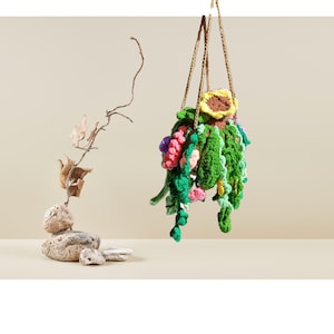 Plant crochet pattern, Hanging car plant Crochet Pattern, Crochet hanging plant for car, Hanging Plant Pattern, Hanging basket crochet