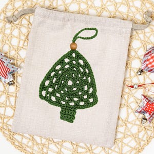 Christmas Tree Ornament Crochet Pattern, Christmas tree crochet pattern, Home decor holiday gift, Modern Winter crochet PDF patterns
