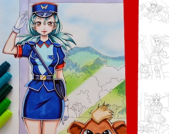 Coloring-Page-Bundle: Pokémon Girls