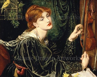 Dante Gabriel Rossetti "Veronica Veronese" 1872 Reproduction Digital Print