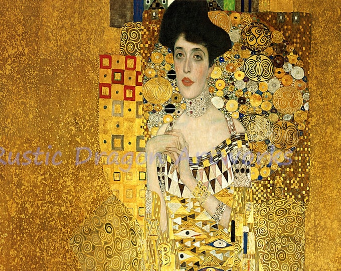 Gustav Klimt adele Bloch-bauer 1907 Reproduction Digital Print Art