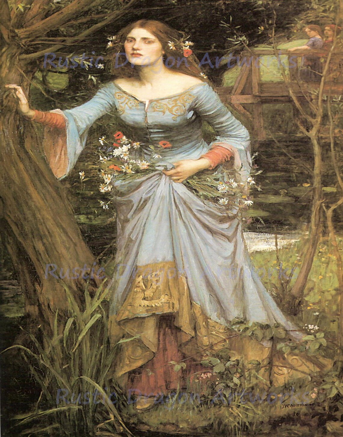 John William Waterhouse Ophelia Flowers Hamlet Etsy