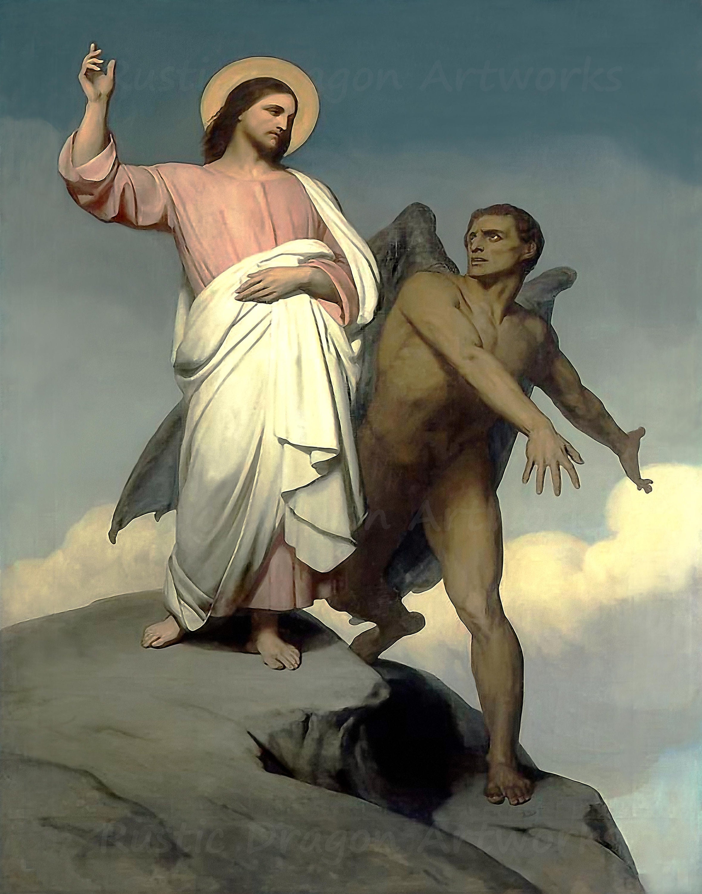 Ary Scheffer the Temptation of Christ 1854 Reproduction Digital Print ...