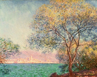 Claude Monet "Antibes in the Morning" 1888 Reproduction Print Landscape Southeastern France