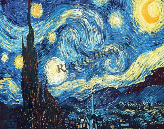 Llavero de la noche estrellada de Van Gogh The Starry Night