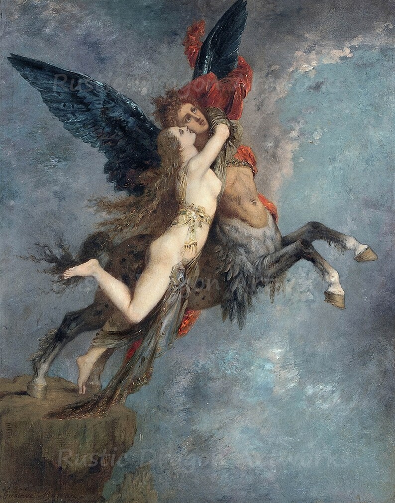 Gustave Moreau The Chimera 1867 Reproduction Digital Print Greek Mythology Fantasy image 1