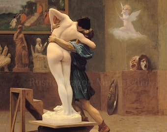 Jean-Leon Gerome "Pygmalion and Galatea" 1890 Reproduction Digital Print Pygmalion Fell In Love With One of His Sculptures that Came to Life