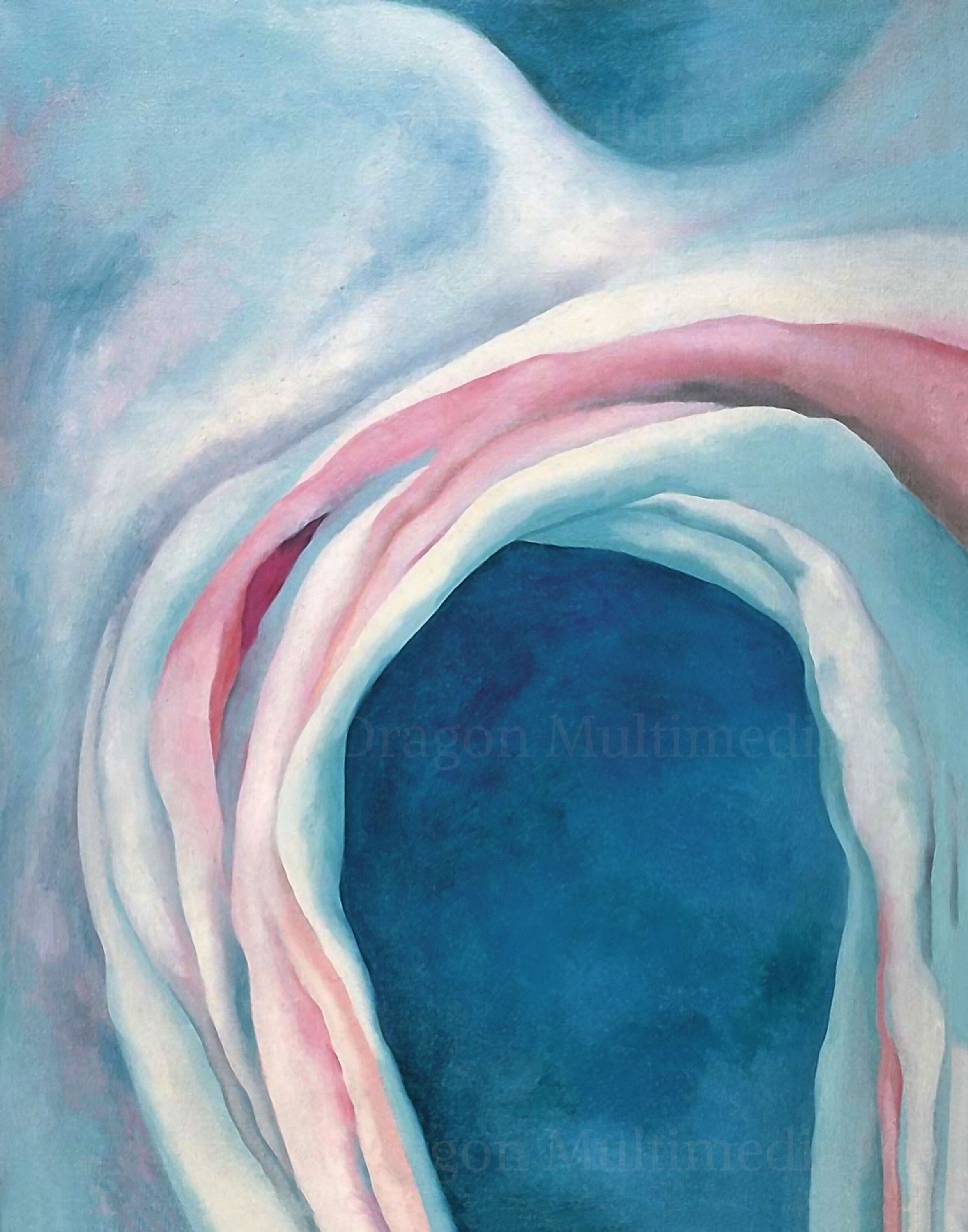 A Canvas Print Paintings Poster Reproduction Copy Georgia O'Keeffe Blue 