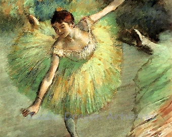Edgar Degas "Dancer Tilting"  Ballet 1883 Reproduction Digital Print Vintage Print Wall Hanging