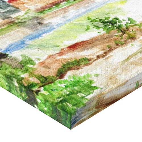 Riverwalk Impressionism Canvas Print, shops Columbus Ga