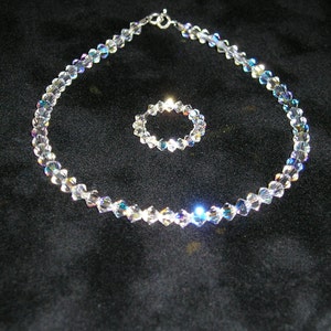 Swarovski Crystal Anklet & Toe Ring Set