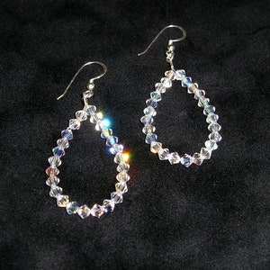 Swarovski Crystal Drop Earrings - Sterling Silver