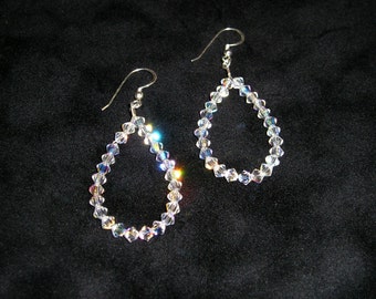 Swarovski Crystal Drop Earrings - Sterling Silver
