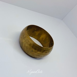 Vintage Hammered  Brass Bracelet Made in India