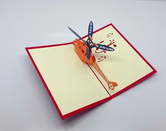 3D Pop Up Helicopter Card