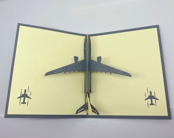 3D Pop Up Airplane Card