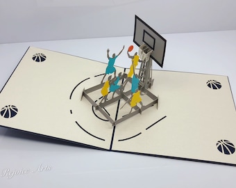 3D Pop Up Basketball Card