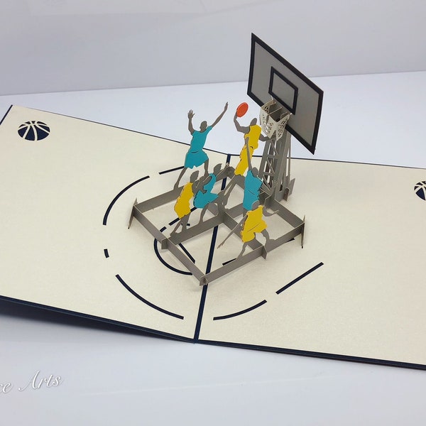 3D Pop Up Basketball Card